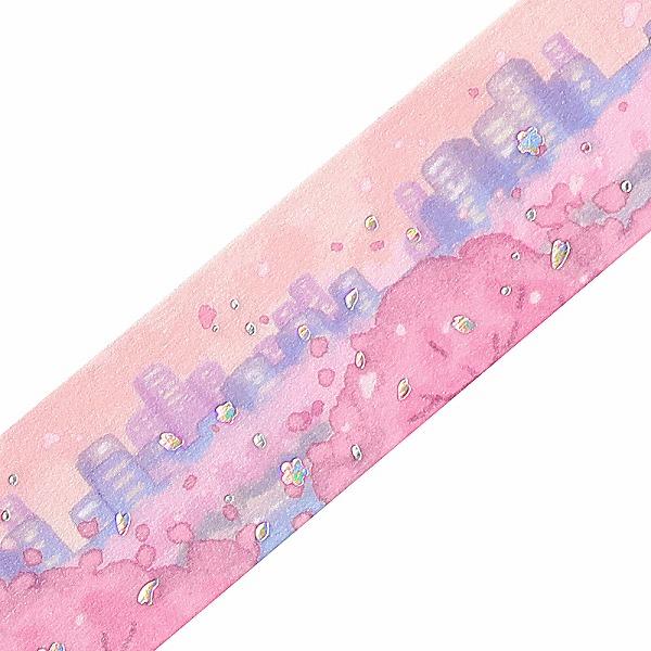 BGM Foil-Stamped Masking Tape 20mm (Sakura Limited 2025) - Sakura Blooming City
